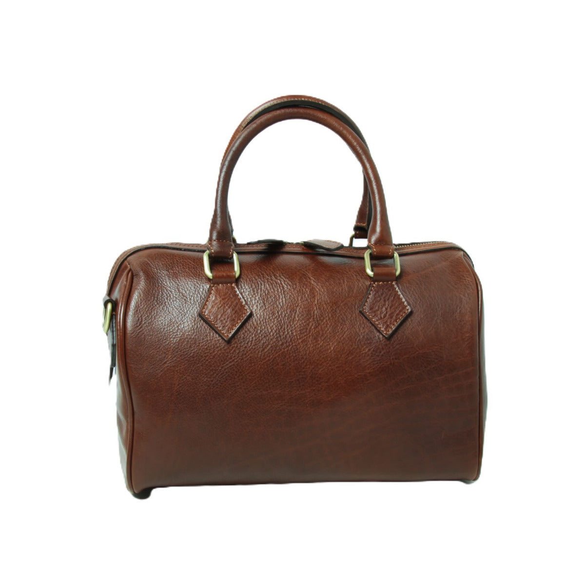Double handled shoulder bag - brown-1
