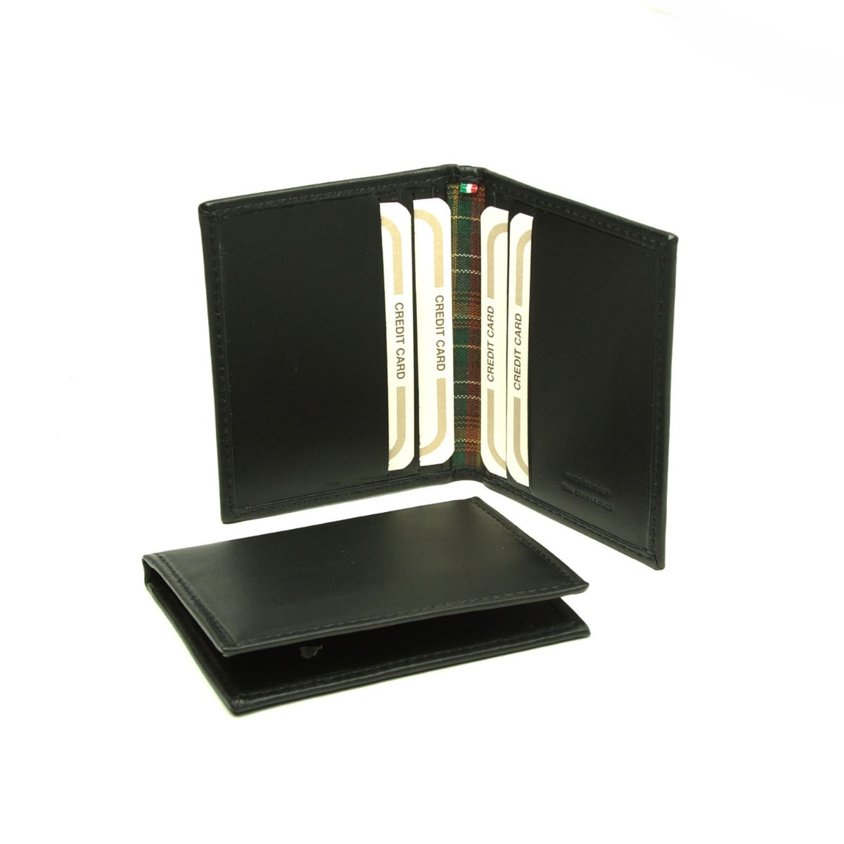 Leather card holder - black-0